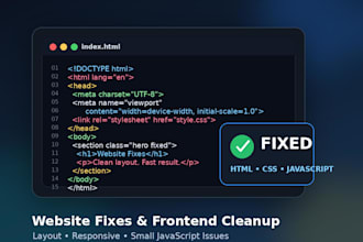 fix or customize your HTML CSS website