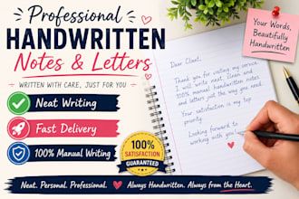 write anything you want with my neat handwriting