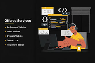 fix, design and develop your website in php core and mysql
