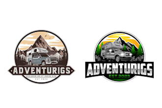 design wonderful excellent rv truck logo with unlimited revision