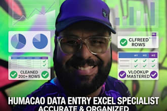 do expert excel data entry, data cleaning and spreadsheet formatting