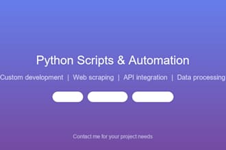 develop python scripts and automation tools