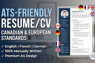 write an ats canadian european resume