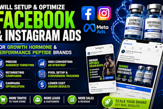 setup and optimize facebook and instagram ads for growth hormone peptide