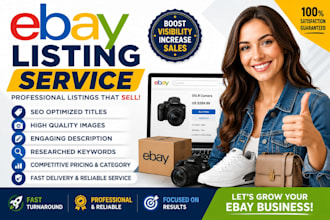 do ebay listing, product listing, SEO listing, ebay lister