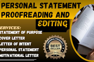 edit and refine your personal statement sop or motivational letter