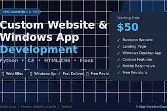 build a website or windows app using python and csharp