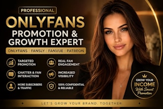 do onlyfans promotion, patreon page, fansly, fanvue and adult web promotion