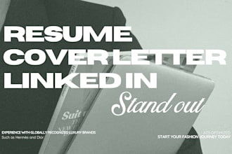 rewrite, optimize and design your professional CV or resume