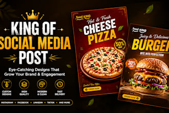be king of social media post designs for your business