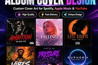 design a modern rap, trap or r and b album cover art
