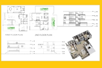 do autocad 2d floor plan, 3d floor plan design