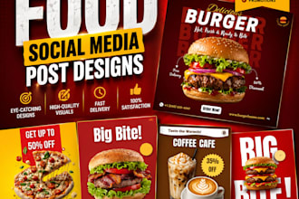 design restaurant, cafe and food promotion posts