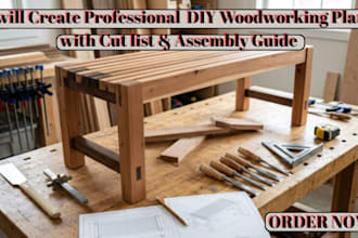 create professional DIY  woodowrking plans with cut list and assembly guide