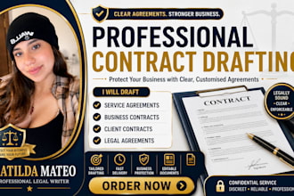 draft service agreement, business contract, client contract, legal agreement