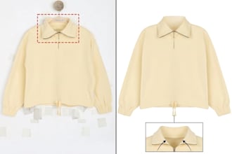 edit apparel photos with ghost mannequin
