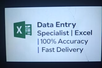do professional excel data entry and spreadsheet work