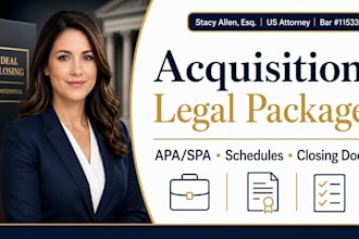 draft a complete startup acquisition legal package