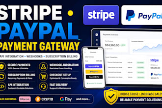 integrate stripe API paypal payment gateway webhook crypto payments automation