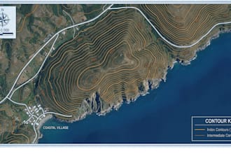 do gis mapping and create a detailed topographic contour map