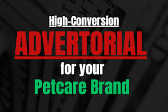 write a direct response advertorial for a dtc petcare brand