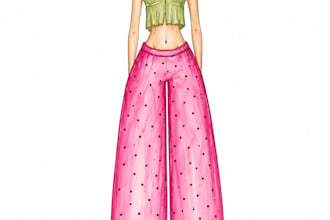 draw a fashion design collection