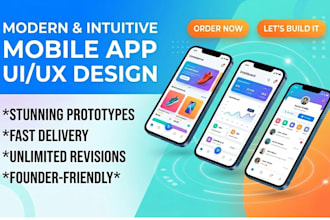design premium mobile app UI UX and interactive prototype