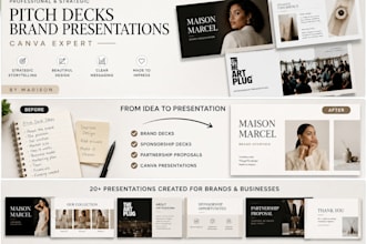 create a pitch deck, presentation, or brand deck