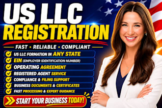 do US llc registration, ein and fast business setup