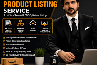 create amazon product listings, variation listings and bulk listings