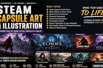 create steam capsule art and game art illustrations steam capsule steam capsule