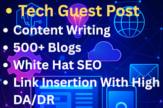 do SEO link building by guest posting blogger outreach and content writing