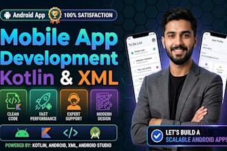 build your native android app UI using kotlin and XML