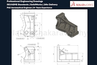 solidworks engineering drawings and gdt documentation