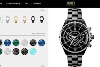 setup 2d 3d wrist watch configure, product configure in shopify zakeke, kickflip