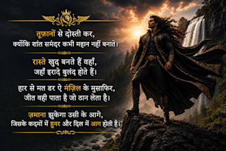 write beautiful hindi and urdu shayari, ghazals ,or poetry