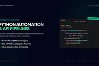 write custom python scripts for web scraping and API integration