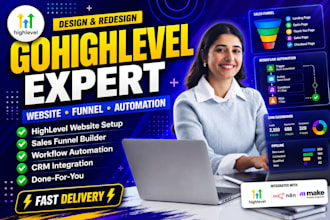 be your gohighlevel expert to setup highlevel website funnel workflow automation