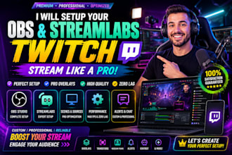 setup obs studio streamlabs twitch youtube kick multistream overlays pro