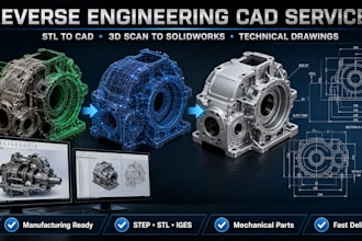 reverse engineer stl scan image or solidwork cad model
