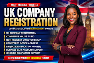do UK company registration, non resident ltd  formation setup