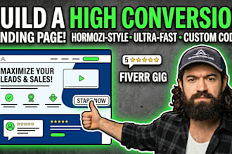 build a high converting alex hormozi style landing page