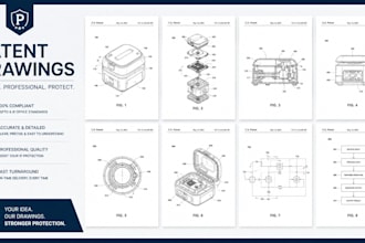 write, design and prepare your utility patent drawings and invention claims