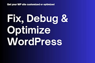 fix, debug and optimize wordpress