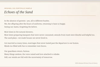 write symbolic prose, poems for love, faith, students, mothers, and healing