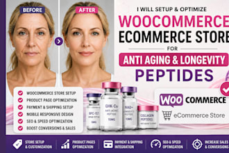 build anti aging longevity peptide ecommerce store brands