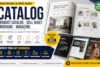 design catalog, product catalog, sell sheet, catalogue, brochure and magazine