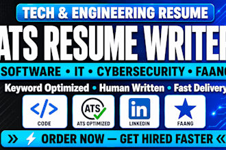 write a tech resume, engineering ats resume for software and it jobs to pass ats