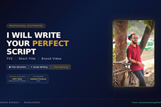 write a professional short film or tvc script