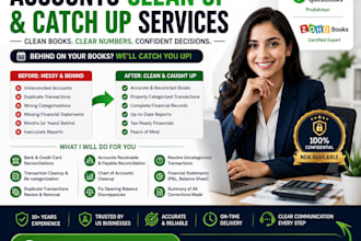 do quickbooks or zoho books cleanup and catch up